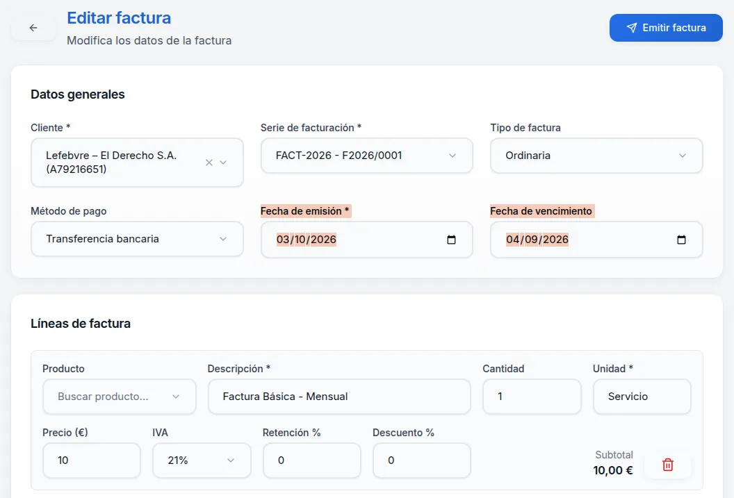 Ahorro de tiempo en cada factura