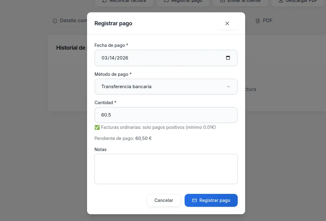 Control absoluto de tus cobros